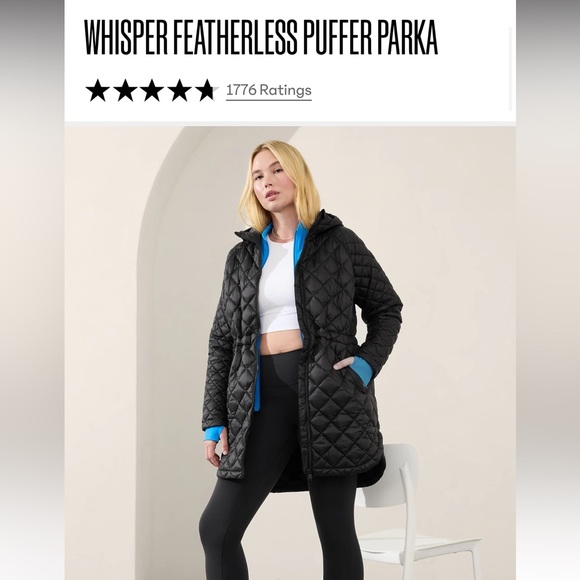 Athleta Whisper Featherless Puffer Parka - Picture 1 of 8